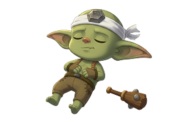 Snoozing goblin